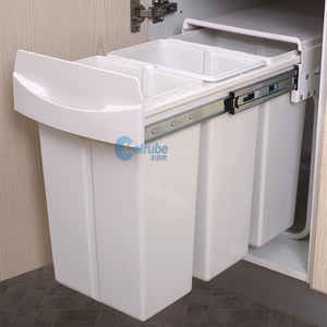 Hot sale useful kitchen plastic dust bin for cabinet
