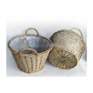 Maceta de Mimbre para Plantas, Cesta para Plantas, 100% Hecha a Mano, Decoración del Hogar de Mimbre y Plástico, Arte Popular Europeo, Mimbre de Sauce - Product Image 1