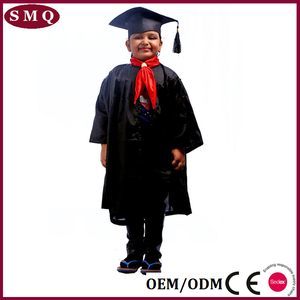 Black Children Graduation Gown And Caps