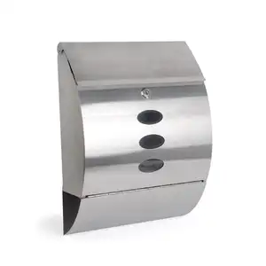 Popular stainless steel outdoor house round mail box with windows