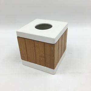 Moderne Carré Blanc <span class=keywords><strong>Boite</strong></span> à Mouchoirs En Bois - Product Image 5