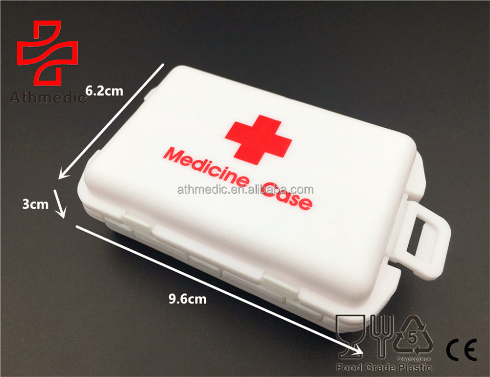 2025 Athmedic Food Grade Promotion 9-compartment Foldable Medicine Vitamin Storage Box Portable Pocket Travel Pill Box