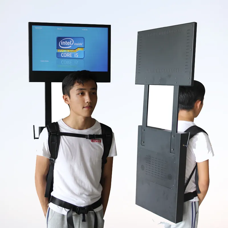 backpack lcd billboard definition 24 inch digital advertising display mobile billboard advertising