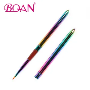 BQAN Özel Logo Jel Tırnak Araçları Aurora Metal Saplı Düz Tırnak Sanat Bir Zamanlı Fırça