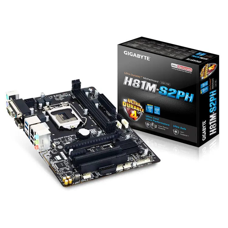 GIGABYTE Intel GA-H81M-S2PH oyun anakart desteği LGA1150 soket H81 ChipsetSupports 4. Nesil Intel Core işlemciler