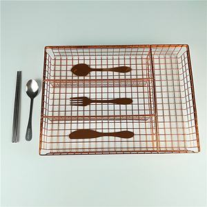 Più prevalente vassoio utensile in metallo WIER con cucchiaio e forchetta forma di rame posate vassoio - Product Image 6