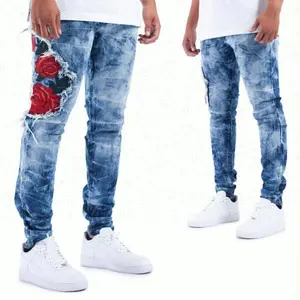 OEM עלה תיקוני עיצוב משלך ג 'ינס גואנגזו ג' ינס שווקים מכנסיים בלונדון חומצה לשטוף ג 'ינס 0158