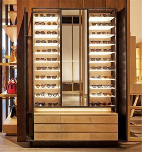 Luxury Wall Mount Kính Mát Quang Học Showcase Kính Hiển Thị Đồ Nội Thất Thiết Kế - Product Image 6