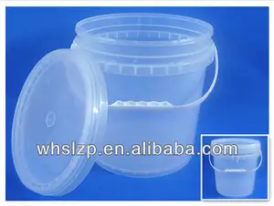 10L clear plastic drums with lids and handles