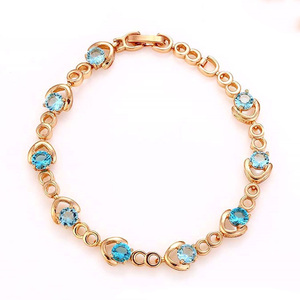 72723 크리스마스 선물 18k 골드 컬러 행운의 부적 팔찌 - Product Image 3