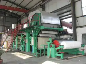 Paper Tissue Machine Qinyang No.1 Wheat Straw Pulp 1880mm 30gsm Toilet Paper Making Machine Production Line