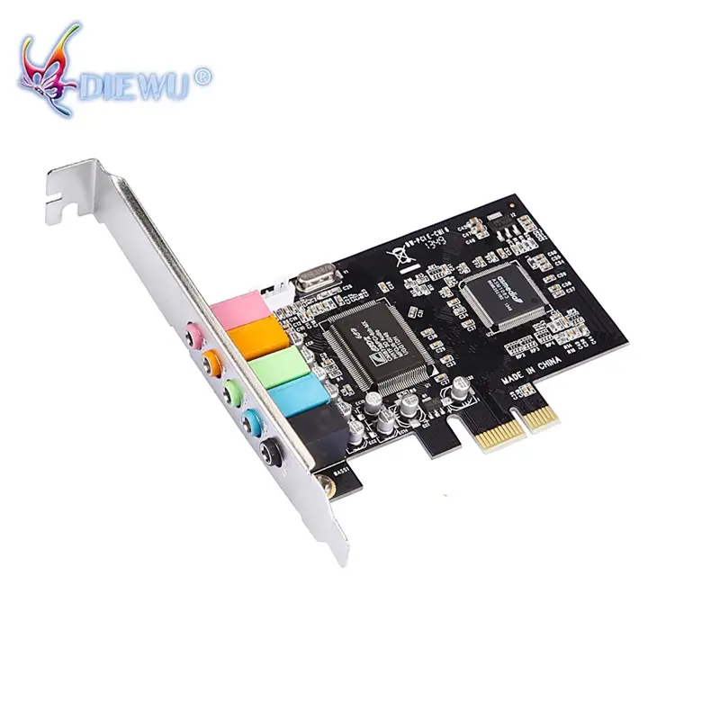 Diewu CMI8738 PCI 6chエクスプレスサウンドカードPCIエクスプレスオーディオサウンドカード