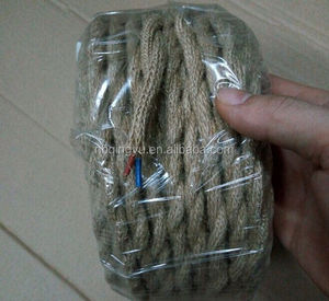 Cây gai dầu dây bện bị mắc kẹt cáp đồng với PVC/cao su cách nhiệt 2 lõi cho đèn cổ điển - Product Image 4