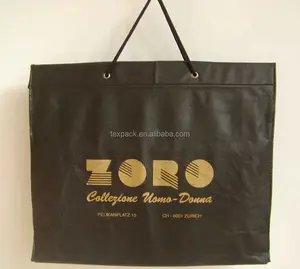 Black color recyclable pp non woven bag with printing