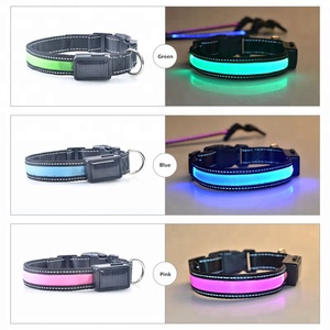 2018 hot sale quality USB and solar charging ways led <span class=keywords><strong>dog</strong></span> collar - Product Image 1