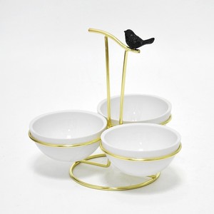 Bandeja acrílica transparente para servir aperitivos de cocina de pie con estante - Product Image 4