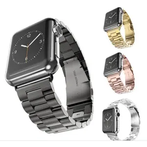 De Metal Pulseira de Relógio de Aço inoxidável Relógio de Negócios Substituição Watch Band Strap para Apple iwatch