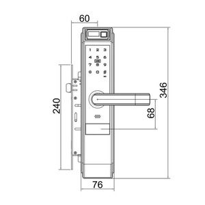 Italiano <span class=keywords><strong>Adel</strong></span> cerradura digital para puerta corredera - Product Image 4