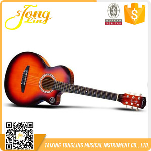 (TL-0027) 38 Tamaño Ondulación Patrón Color de tilo guitarra folk acústica, guitarra chino - Product Image 1