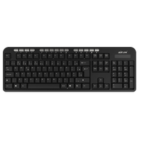 Clavier sans fil BX2030 2,4 GHz avec 12 touches de raccourci + souris optique sans fil 3D 1200 DPI, combo de jeu avec récepteur USB
