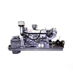 CE Certificate Sinotruk 4 CYLINDER Marine Diesel Engine Marine Motor with Gearbox Parts for Sale 203 G/kw.h 92KW, 125HP 1500rpm