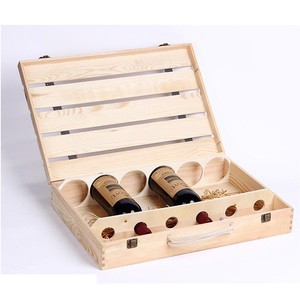 wholesale custom 6 bottles wooden wine box