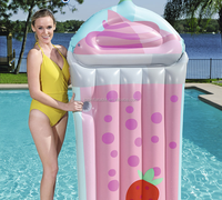 Matelas flottant gonflable en forme de bouteille pour piscine, pour adultes, pour le plaisir aquatique