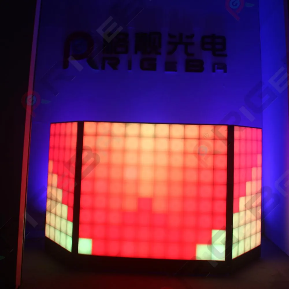 Venda Popular DJ iluminação night club pub LED digital DJ fachada de alumínio