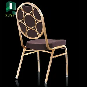 Vente chaude empilable durable utilisé banquet chaises en aluminium