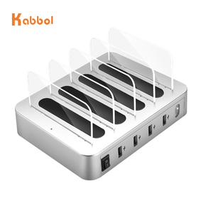 Stazione di <span class=keywords><strong>Ricarica</strong></span> USB a 4 Porte, Docking <span class=keywords><strong>Station</strong></span> per <span class=keywords><strong>Ricarica</strong></span> Rapida di Dispositivi Multipli, Organizzatore per Telefoni - Product Image 3