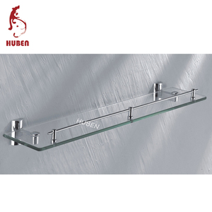 <strong>Suction</strong> Cup <strong>Bathroom</strong> <strong>Shelf</strong>/Curved Glass <strong>Shelf</strong>/wall Metal cd Racks - Product Image 4