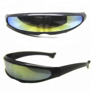 Toptan PC ayna kaplı tek parça lensler plastik güneş gözlüğü 2020 X adam güneş gözlüğü