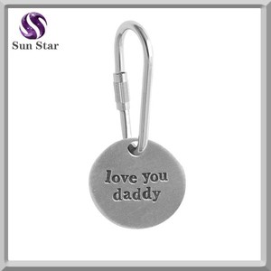 <span class=keywords><strong>Te</strong></span> quiero papá mensaje grabado de plata esterlina cuelga charm amor regalo para el día de padres - Product Image 1