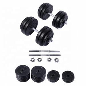 Chine Fabricant Ensemble d'haltères peints en noir 15kg <span class=keywords><strong>Kit</strong></span> De Mancuernas - Product Image 2