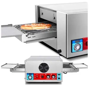Nieuwe Generatie Enkele Stack Gebruikt Steen Natuurlijke Gas Transportband Pizza Ovens voor Verkoop