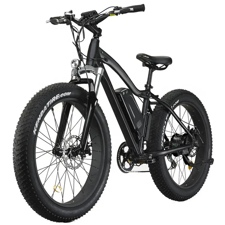 26 inç X 4.0 "yağ lastik 48 v 1000 w fırçasız motor no-katlama elektrikli kalın tekerlekli bisiklet tüm arazi