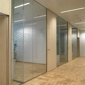 Hareketli ses geçirmez bölme duvar cam pvc ofis bölmesi duvar çalıştırılabilir cam duvar