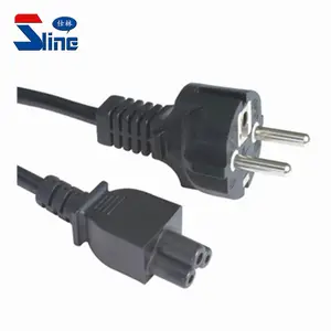 Cable de alimentación Schuko recto CEE7/7, enchufe a IEC 320 C5, cable de alimentación de mickey mouse, plomo, Europa, Aprobación Europea y alemana