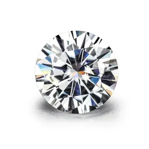 0.5ct 5ミリメートルdefラウンド白モアッサナイトダイヤモンドルースストーンstargem 8h & 8a切断ラウンド形状モアッサナイト