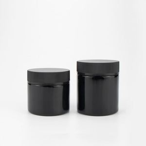 Pot en verre noir mat avec large bouche, violet, crème cosmétique, pour <span class=keywords><strong>le</strong></span> visage, large, mat, 50ml, 120ml, 250ml, 4 oz, 8 oz, - Product Image 2