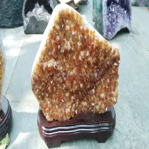 Liwu — grappe de cristal de citrine naturelle, artisanat antique, imitation de pierres précieuses de raisin