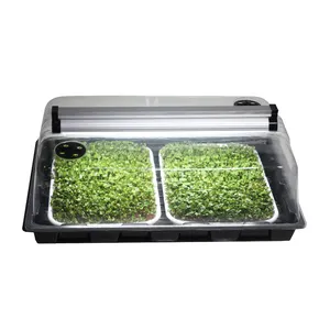 Kit de bandeja de expansión cuadrada de luces para cultivo de semillas, Mini APARATO DE microverde hidropónico para agricultura, plástico y PVC