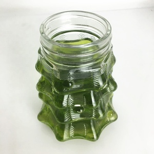 Nhà Máy Tùy Chỉnh Thiết Kế 20 Oz Cây Giáng Sinh Hình Dạng Thủy Tinh Mason Jar Và Nắp Cho Uống - Product Image 3