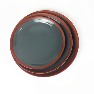 Assiette à dîner en <span class=keywords><strong>terre</strong></span> <span class=keywords><strong>cuite</strong></span> peinte à la main - Ensemble de 3 personnalisées - Product Image 1