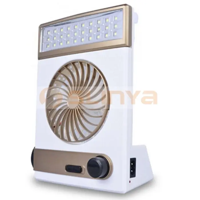 Multifunction LED Solar Rechargeable Flashlight LED Light Fan
