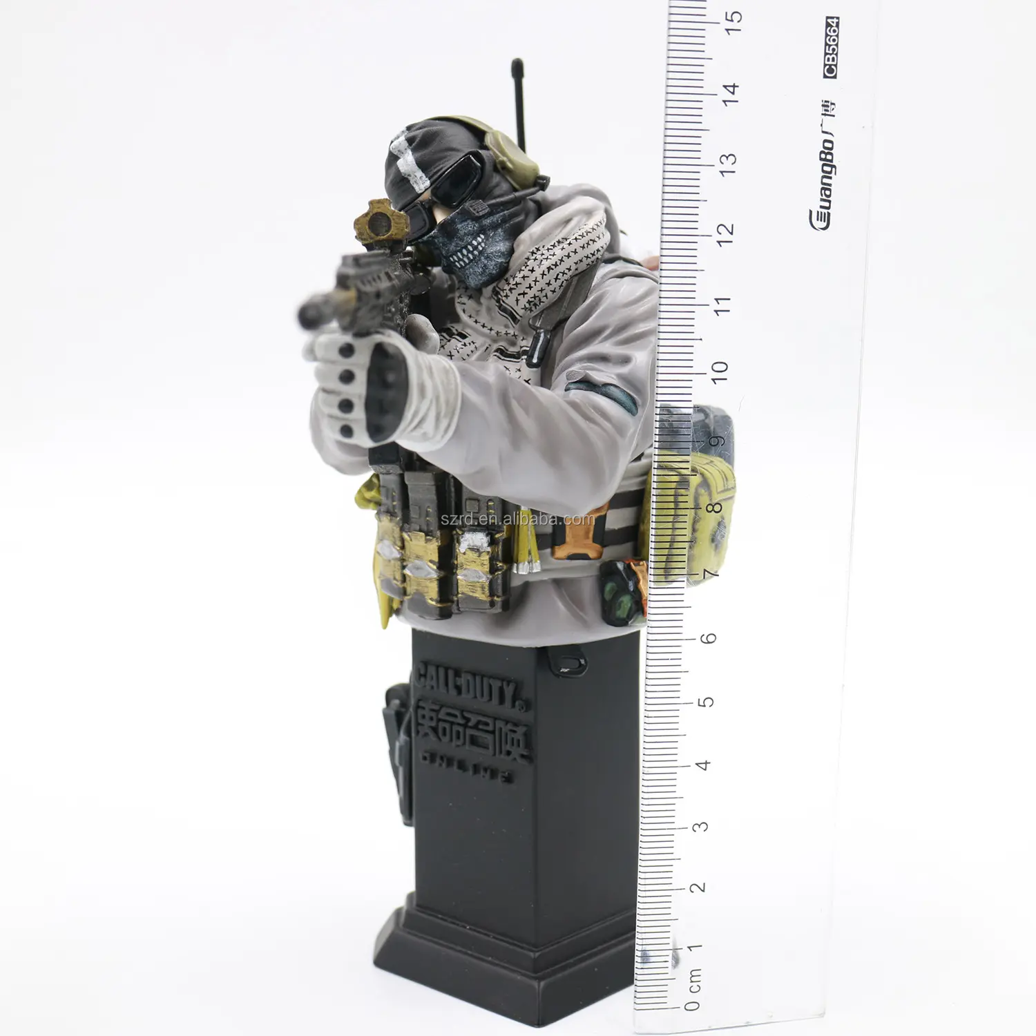 OEM 3D samurai model resin bust statue soldier toy polystone figurine