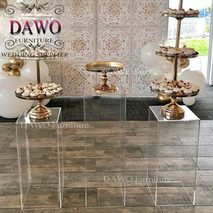 Wedding and Party Used Cylinder Transparent Acrylic <strong>Plinth</strong> <strong>Stand</strong> - Product Image 3