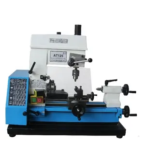 3 in 1 mill drill combo AT125 mini hobby lathe machine for household use