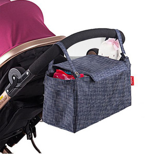 Pañal de bebé personalizado patrón Caddy bolsa con tapa, colgante de fieltro bebé saco de dormir cochecito Caddy - Product Image 1