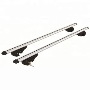 En aluminium réglable voiture traverse de toit pour rails surélevés amovible verrouillable RB-004 toit vente chaude barres de toit pour rails ouverts